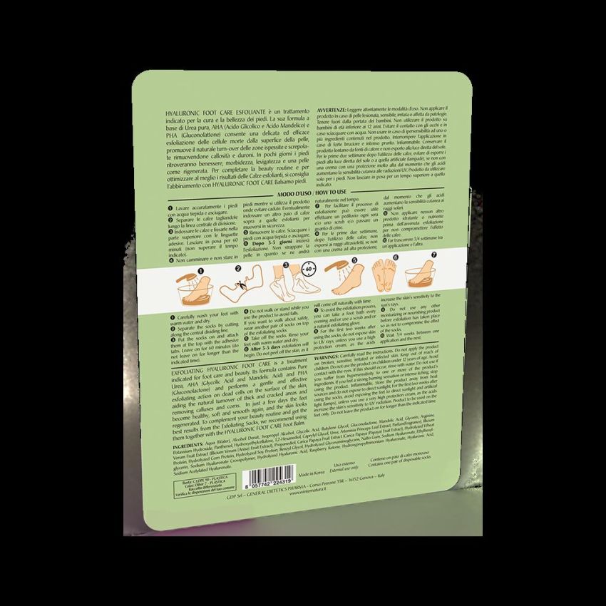 Calze Esfolianti Idratanti all'Acido Ialuronico - 1 Paio