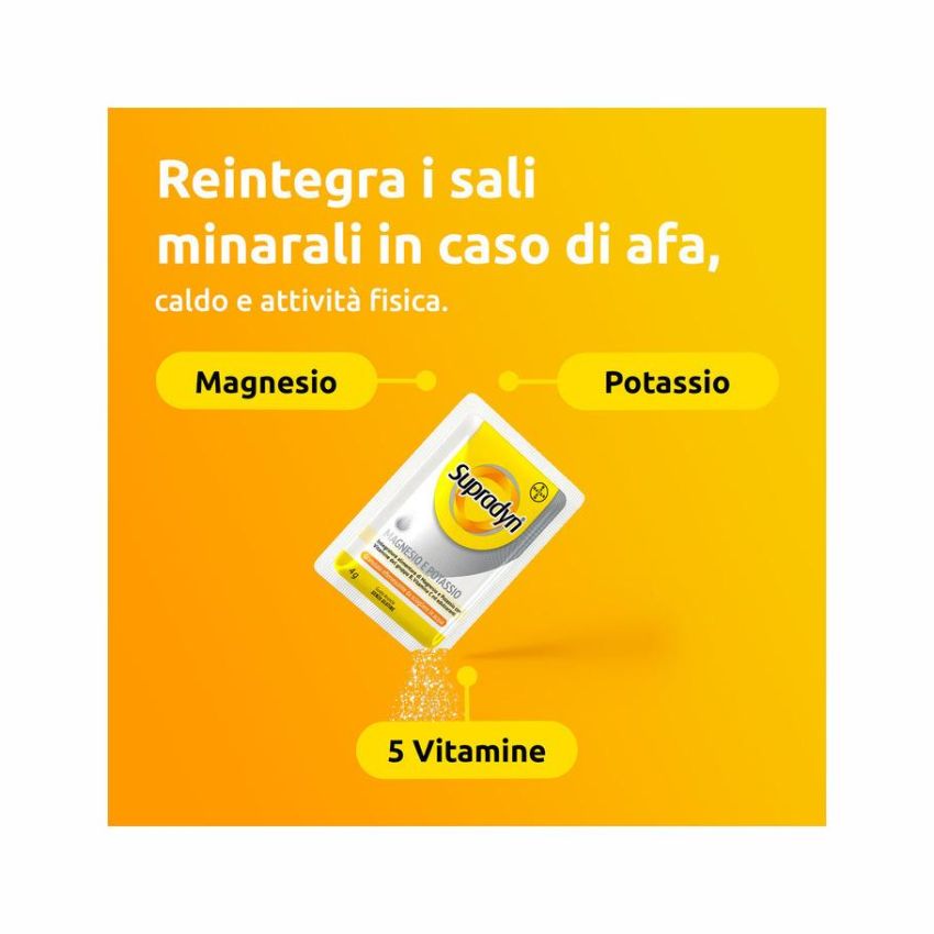 Supradyn Effervescente: Integratore di Magnesio, Potassio, Vitamine e Minerali - Edizione Limitata di 48 Bustine
