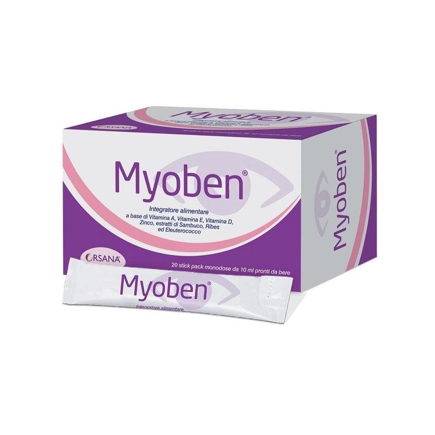 Myoben Pack da 20 Stick per il Benessere della Vista