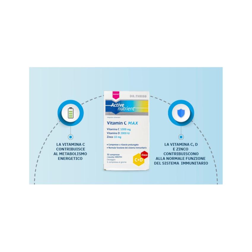 Dr Theiss Active Nutrient Massima Forza Vitamina C - 30 Compresse