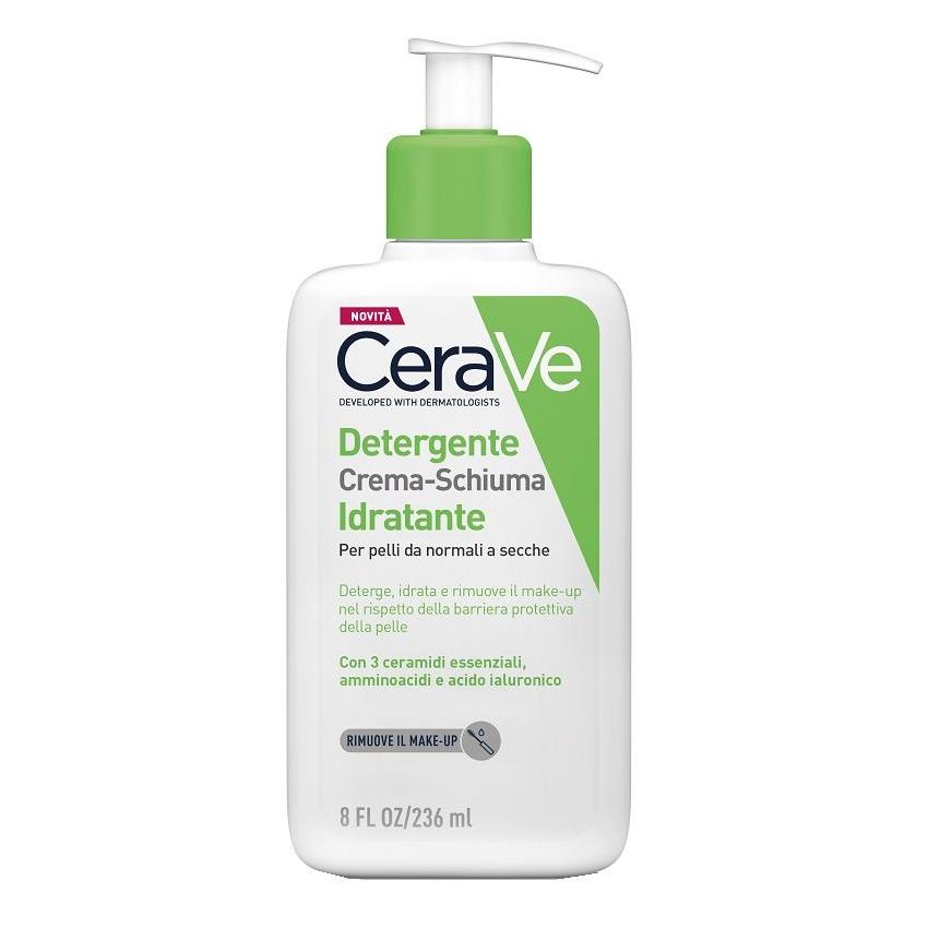 CeraVe Crema Schiuma Idratante per Pelli Normali e Secche - 236ml