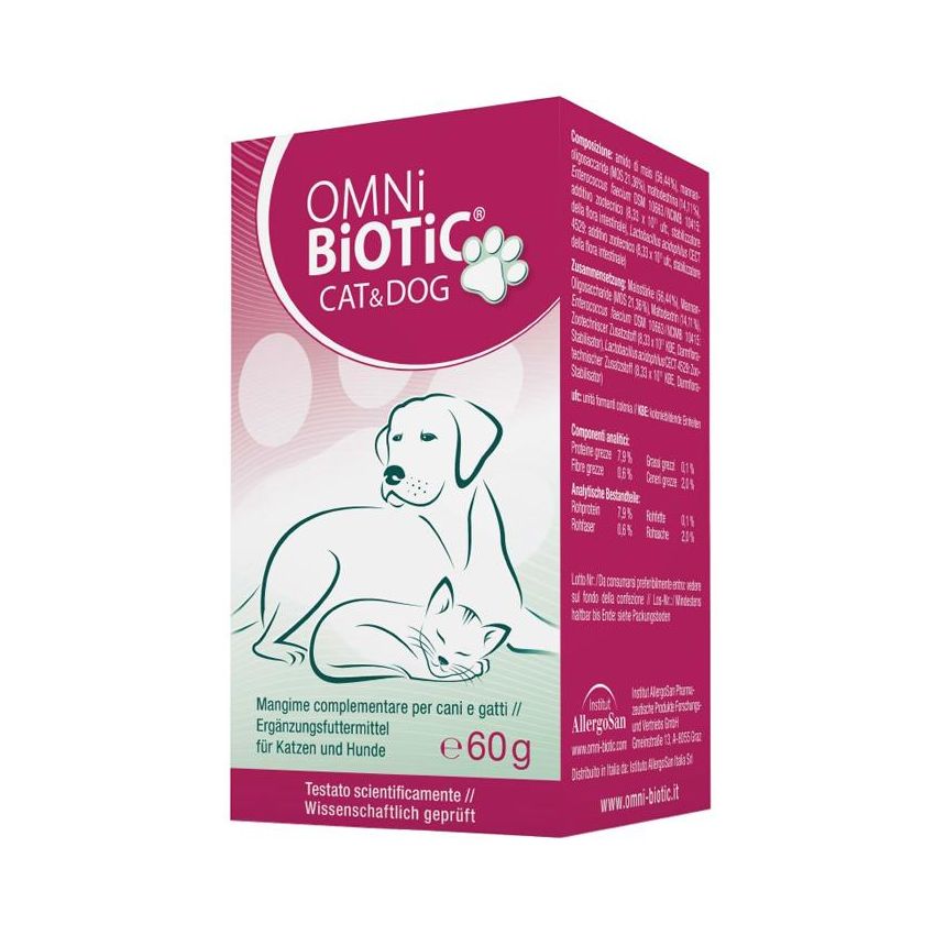 Omni Biotic Cat&Dog: Integratore Alimentare 60g per Cani e Gatti