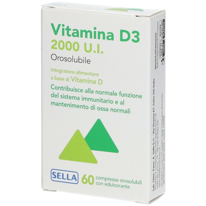 Vitamina D3 2000Ui Solubile in Bocca - 60 Compresse Orosolubili