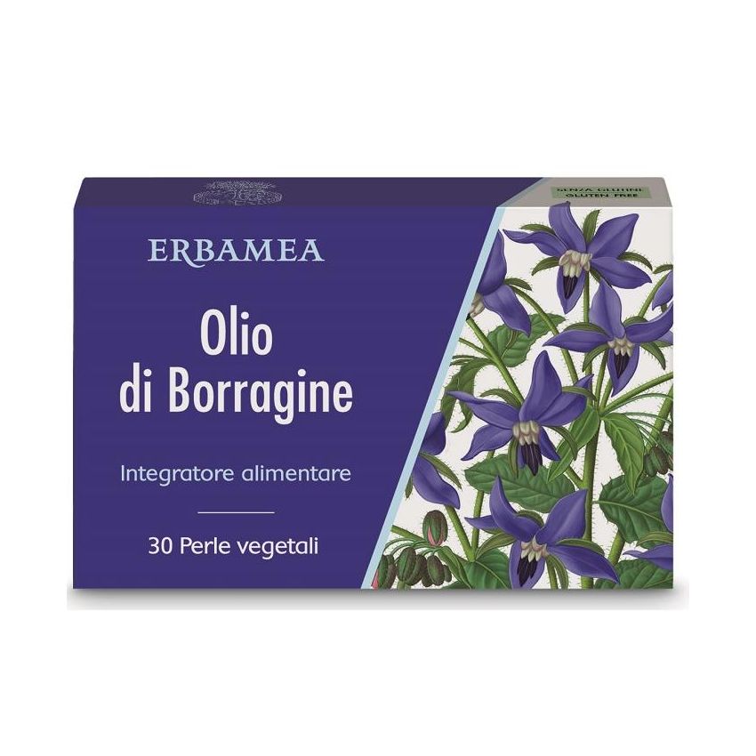 Erbamea Olio di Borragine - 30 Perle Vegetali Nutrienti
