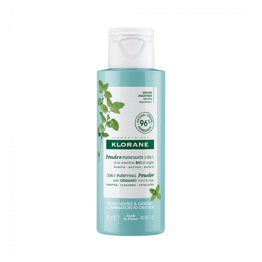Klorane Polvere Purificante Bio con Menta Acquatica - 50g