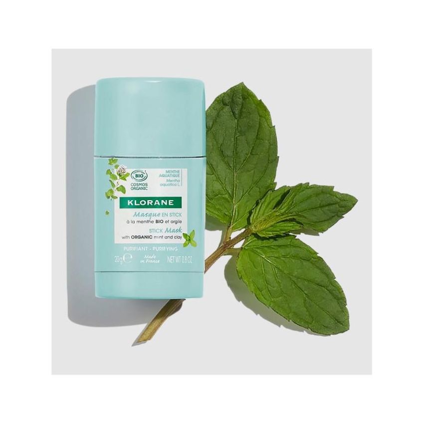 Klorane Bio Maschera Stick Purificante con Menta Acquatica - 25g