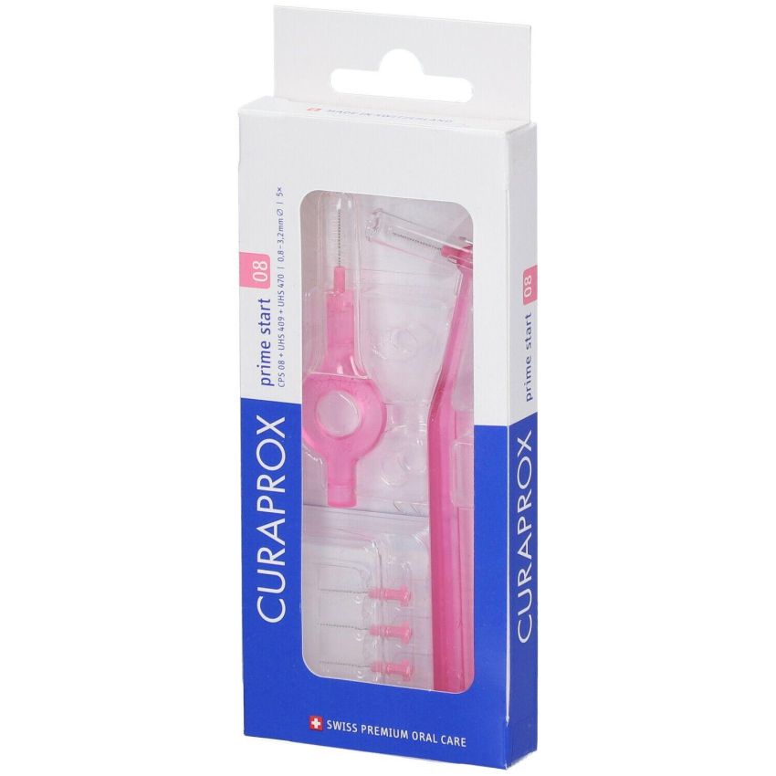 Kit iniziale Curaprox CPS 08 Prime: 5 Scovolini con 2 Maniglie