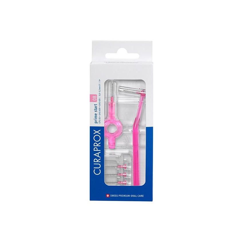 Kit iniziale Curaprox CPS 08 Prime: 5 Scovolini con 2 Maniglie