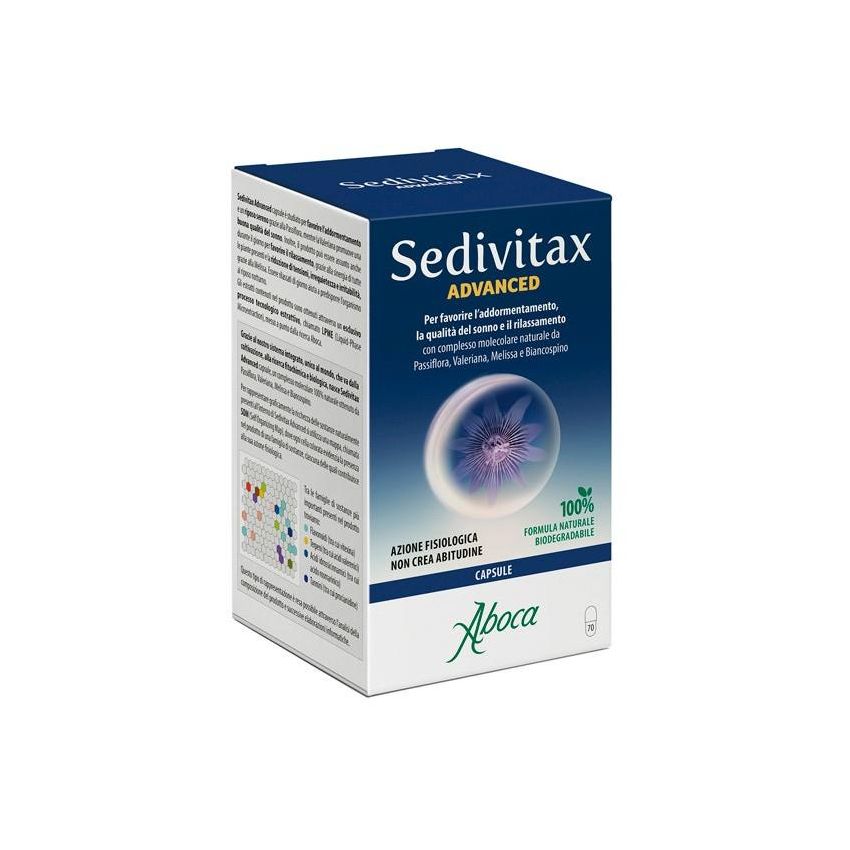 Sedivitax Advanced - Integratore Naturale per il Sonno, 70 Capsule
