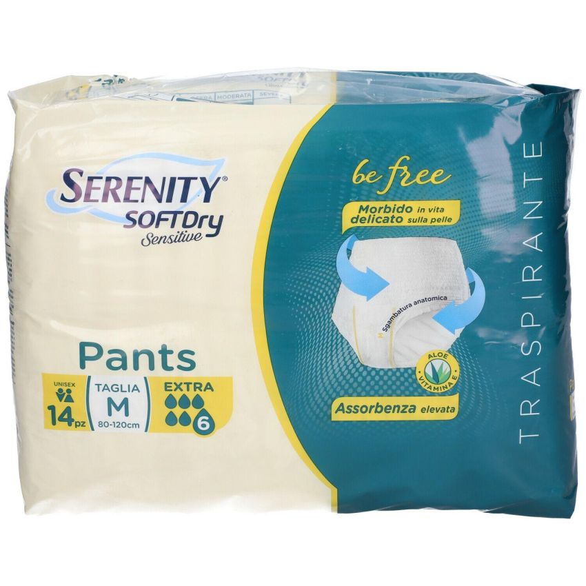 Serenity Extra Soft Dry Pants Taglia M - Pacco da 14 Pezzi
