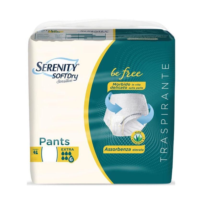 Serenity Extra Soft Dry Pants Taglia M - Pacco da 14 Pezzi