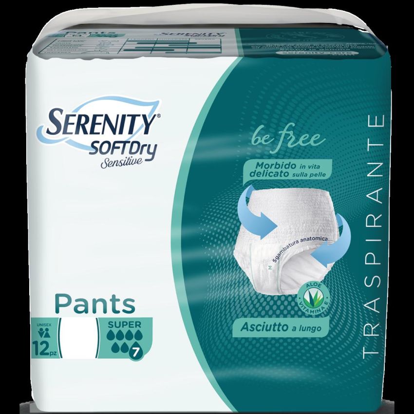 Serenity Soft Dry Pants Super - Taglia L - Pacco da 12 Pezzi