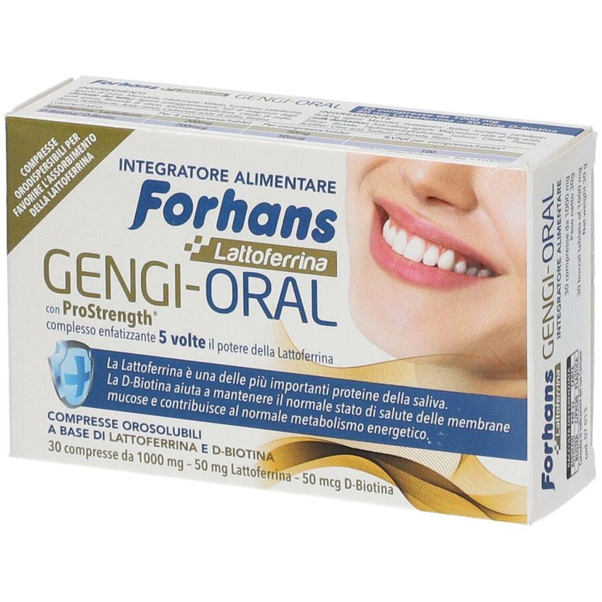 Forhans Lattoferrina - Compresse Orali per la Cura dei Denti, Confezione da 30
