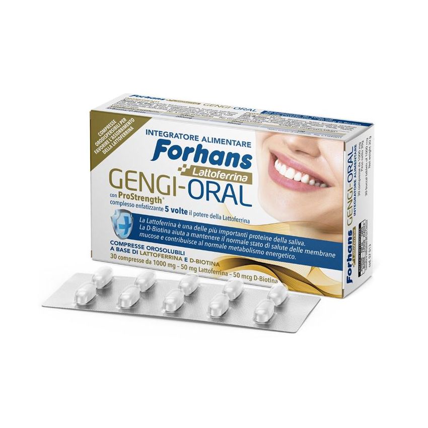 Forhans Lattoferrina - Compresse Orali per la Cura dei Denti, Confezione da 30