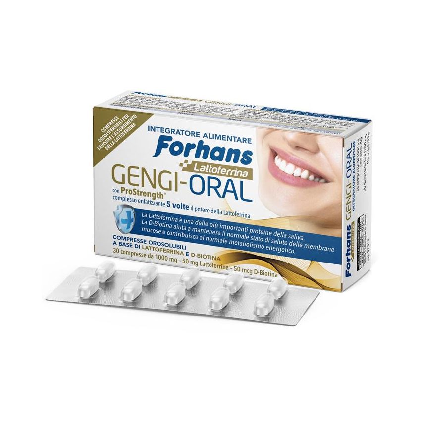 Forhans Lattoferrina - Compresse Orali per la Cura dei Denti, Confezione da 30