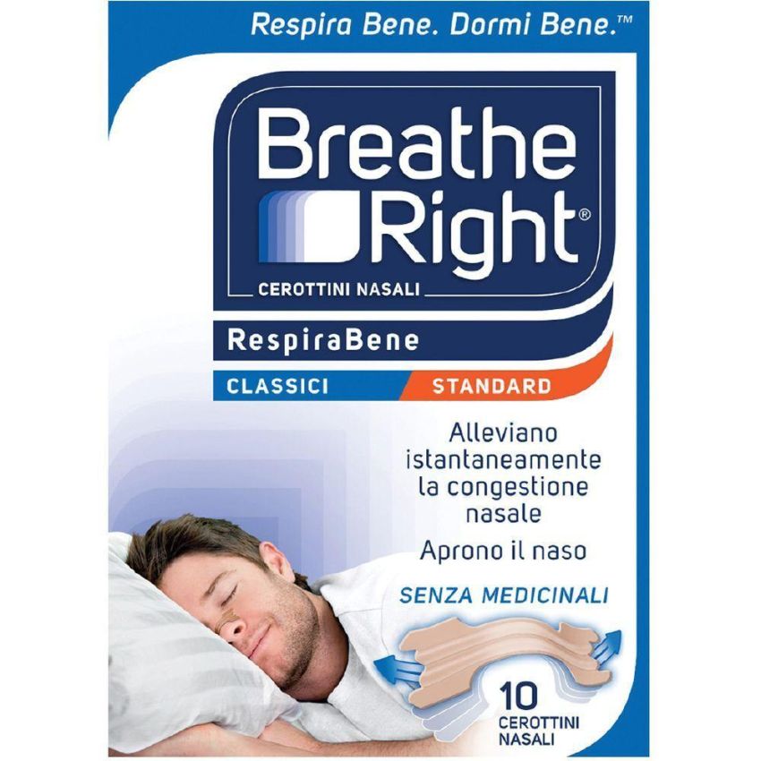 Breath Right Cerotti Nasali Classici - Pacco da 10 Pezzi