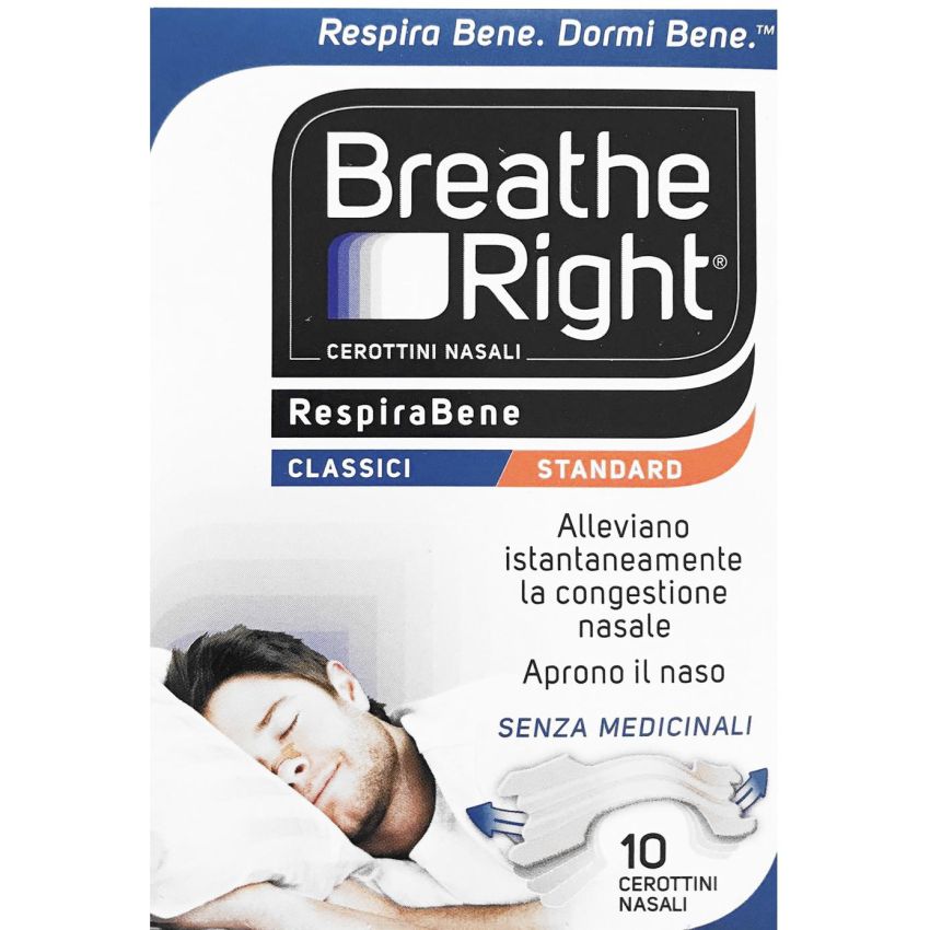 Breath Right Cerotti Nasali Classici - Pacco da 10 Pezzi