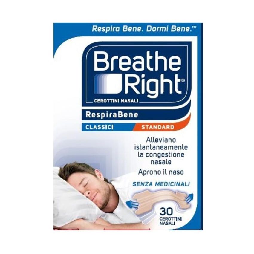 Cerotti Nasali Breathe Right Classici - Confezione da 30 Pezzi