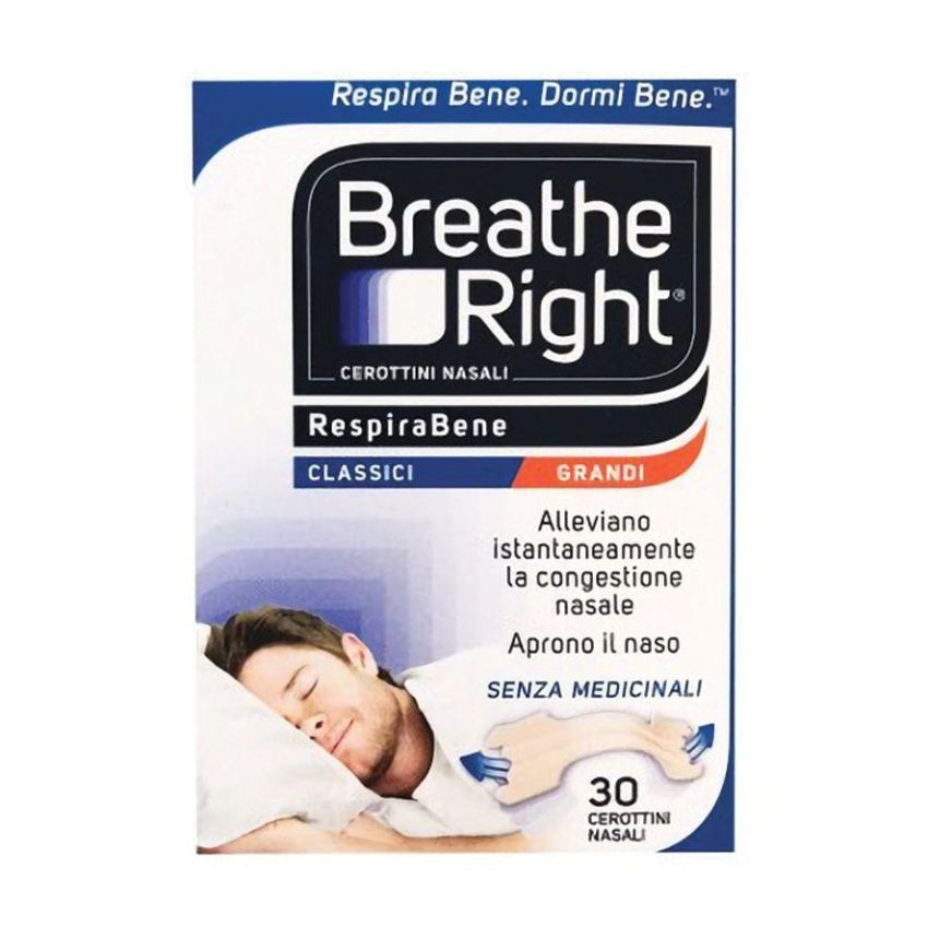 Cerotti Nasali Breathe Right Grandi - Pacco da 30 Pezzi