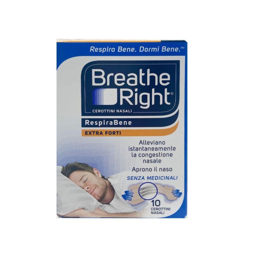 Cerotti Nasali Extra Forti Breath Right - Confezione da 10 Pezzi