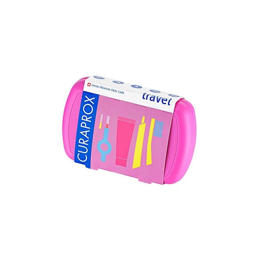 Curaprox Rosa Set da Viaggio per l'Igiene Orale