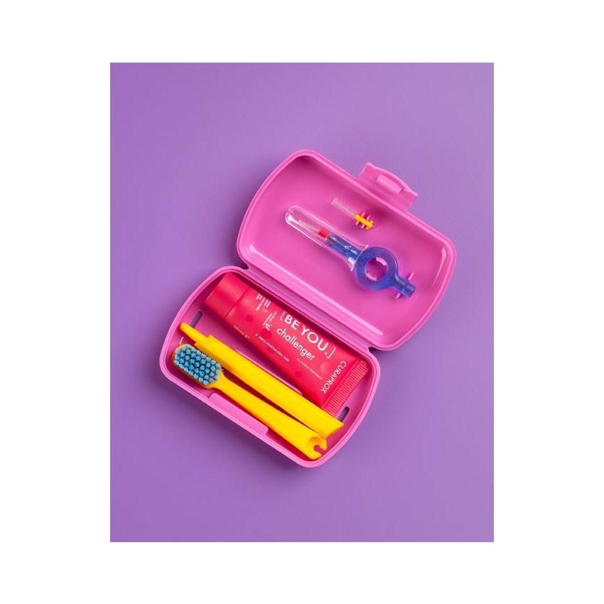 Curaprox Rosa Set da Viaggio per l'Igiene Orale