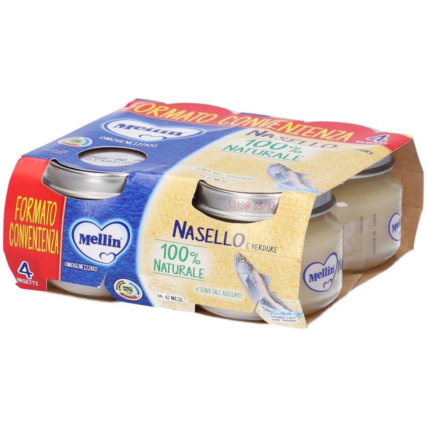 Mellin Omogeneizzato di Nasello - Pack da 4x80g