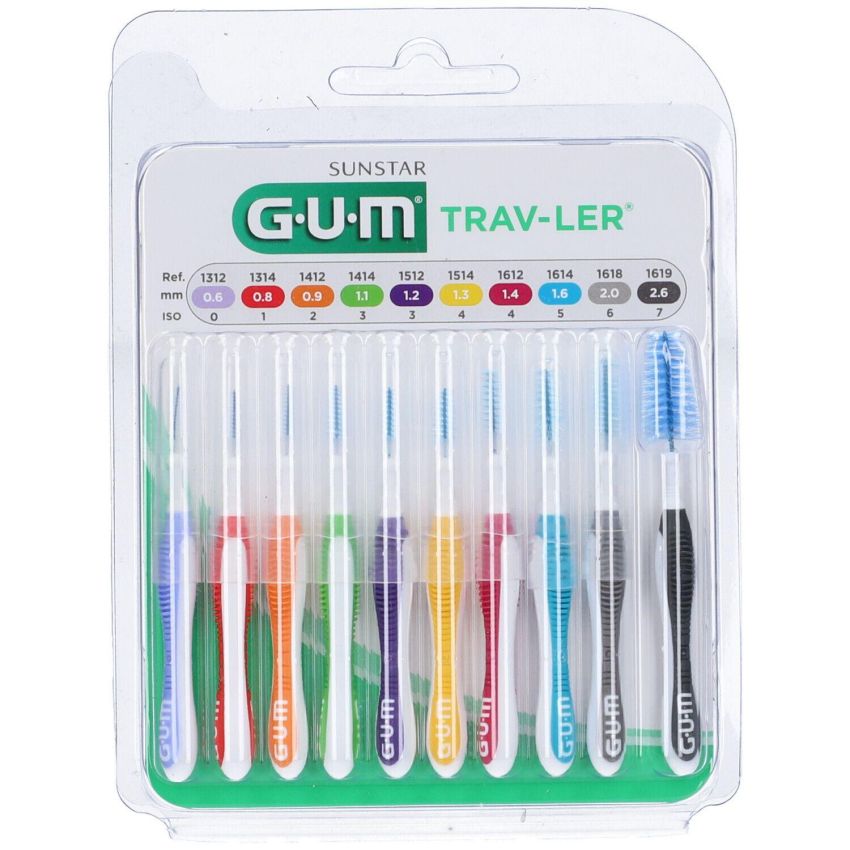 Gum Trav-Ler Scovolini Interdentali - Confezione da 10 Pezzi