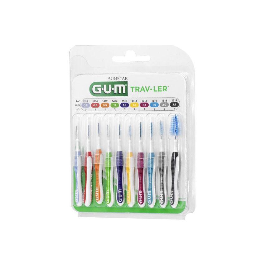 Gum Trav-Ler Scovolini Interdentali - Confezione da 10 Pezzi
