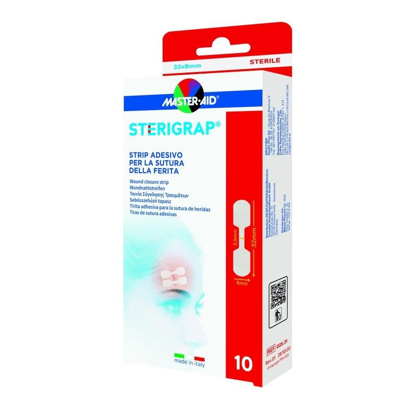 Master-Aid Sterirap: Strisce Adesive per Sutura Ferite 32x8mm