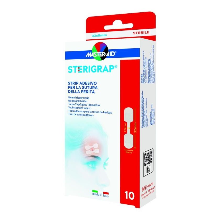 Master-Aid Sterirap: Strisce Adesive per Sutura Ferite 32x8mm