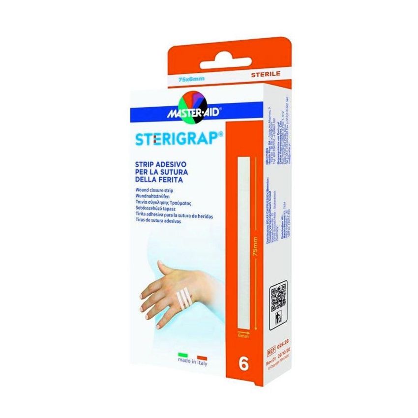 Master-Aid Sterigrap: Strisce Adesive per Sutura Ferite 75x6mm