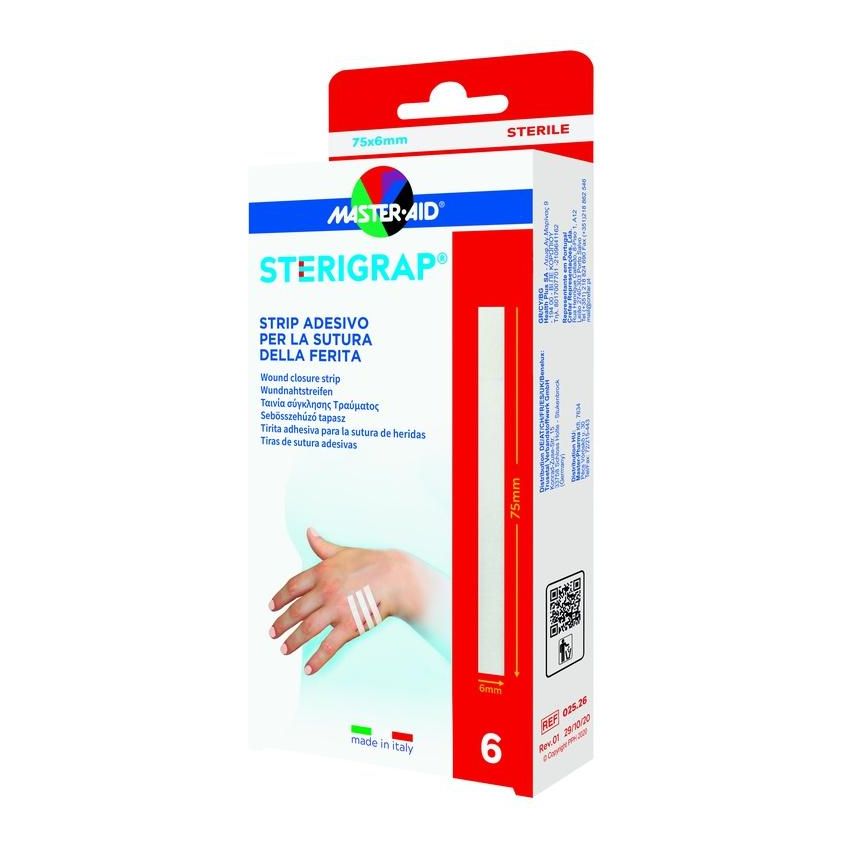 Master-Aid Sterigrap: Strisce Adesive per Sutura Ferite 75x6mm