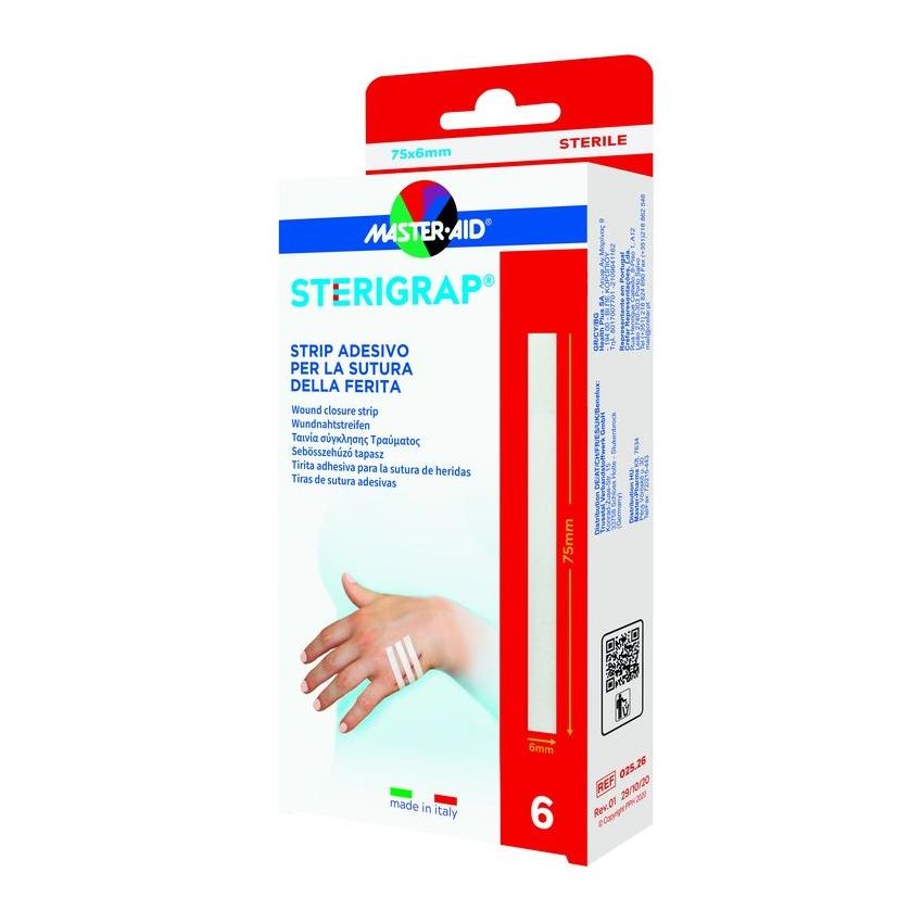 Master-Aid Sterigrap: Strisce Adesive per Sutura Ferite 75x6mm