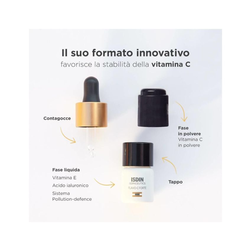 Isdin Isdinceutics Flavo-C Forte Trattamento Viso Fortificante - 3 Flaconcini