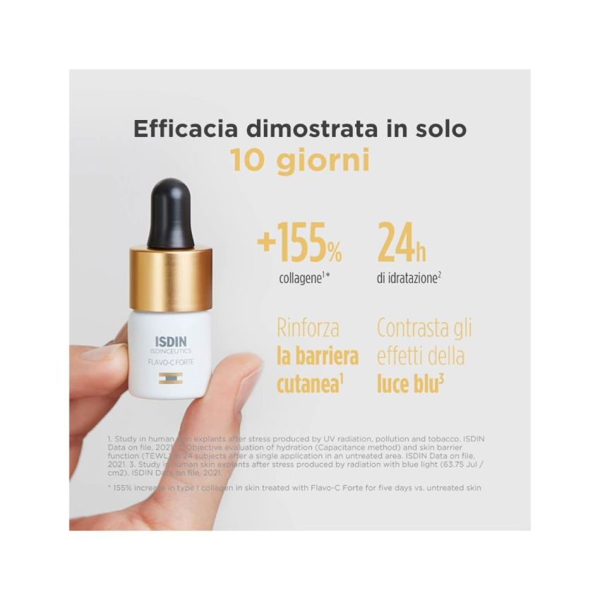 Isdin Isdinceutics Flavo-C Forte Trattamento Viso Fortificante - 3 Flaconcini