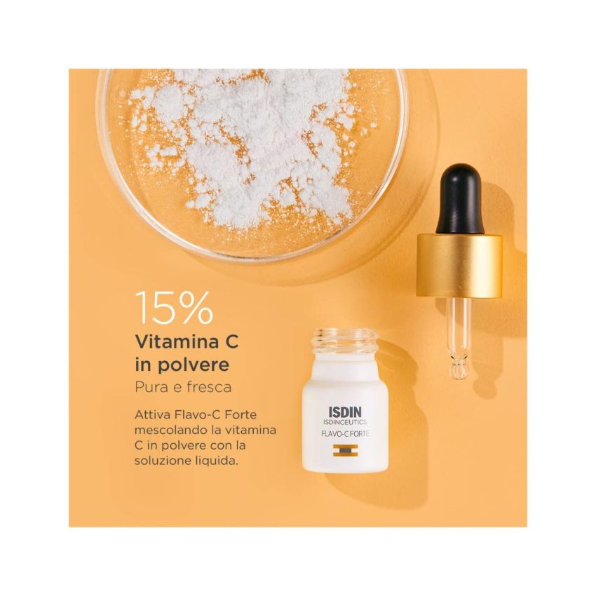 Isdin Isdinceutics Flavo-C Forte Trattamento Viso Fortificante - 3 Flaconcini