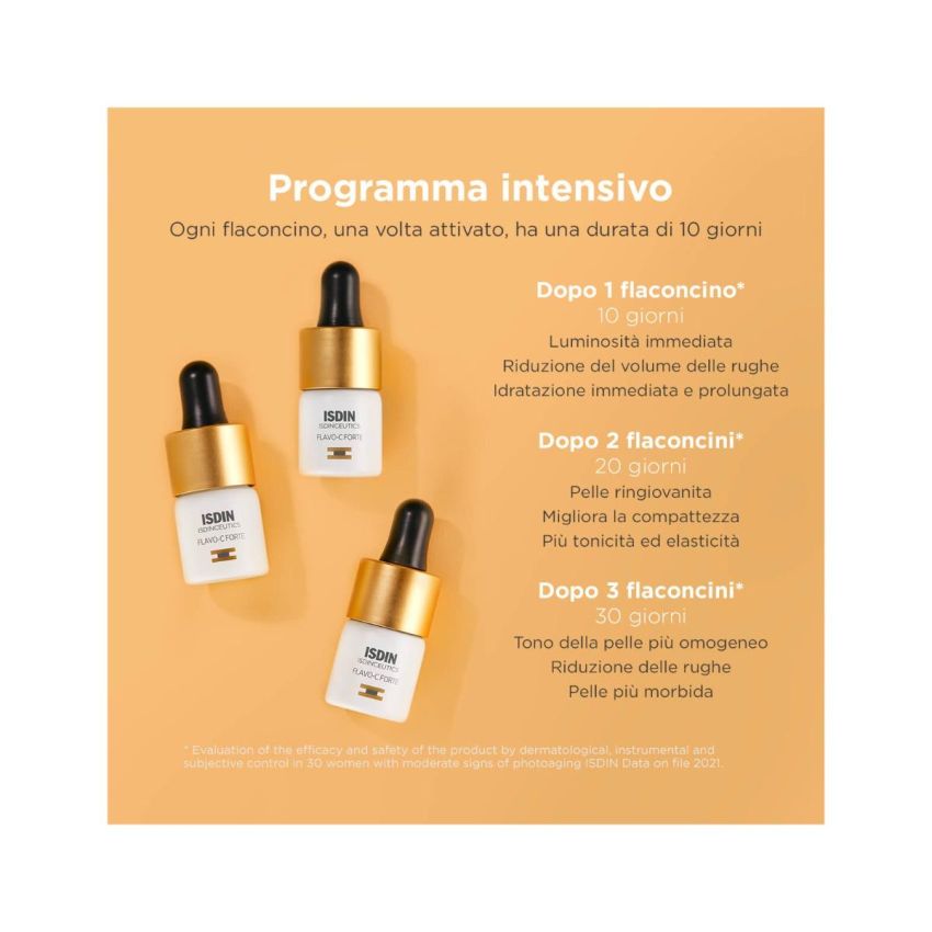 Isdin Isdinceutics Flavo-C Forte Trattamento Viso Fortificante - 3 Flaconcini