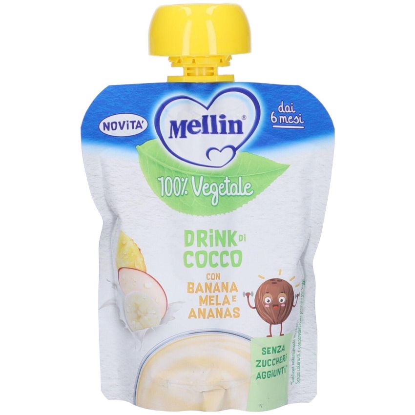 Mellin 100% Vegetale Coco-Banana Drink per Bambini da 6 Mesi+ - 90g
