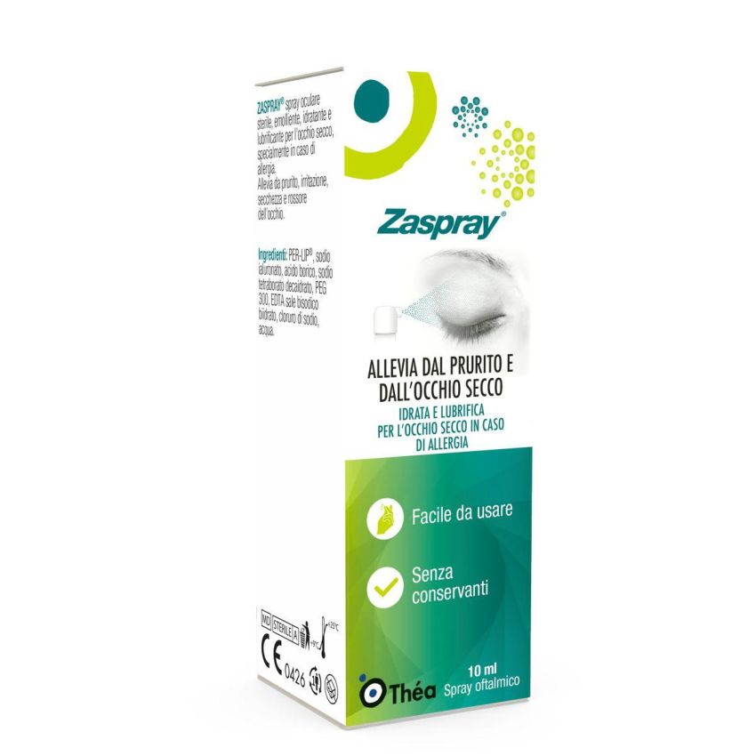 Zaspray Oftalmico - Spray Idratante per Occhi Secchi, 10ml