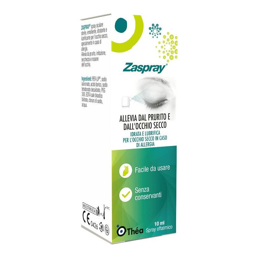 Zaspray Oftalmico - Spray Idratante per Occhi Secchi, 10ml