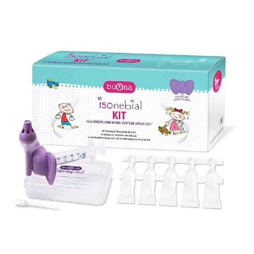 Kit di Pulizia Nasale Isonebial con 20 Flaconcini Monodose da 5ml