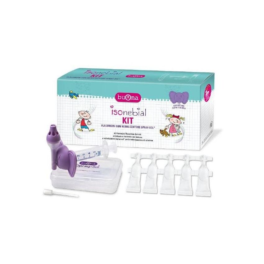 Kit di Pulizia Nasale Isonebial con 20 Flaconcini Monodose da 5ml
