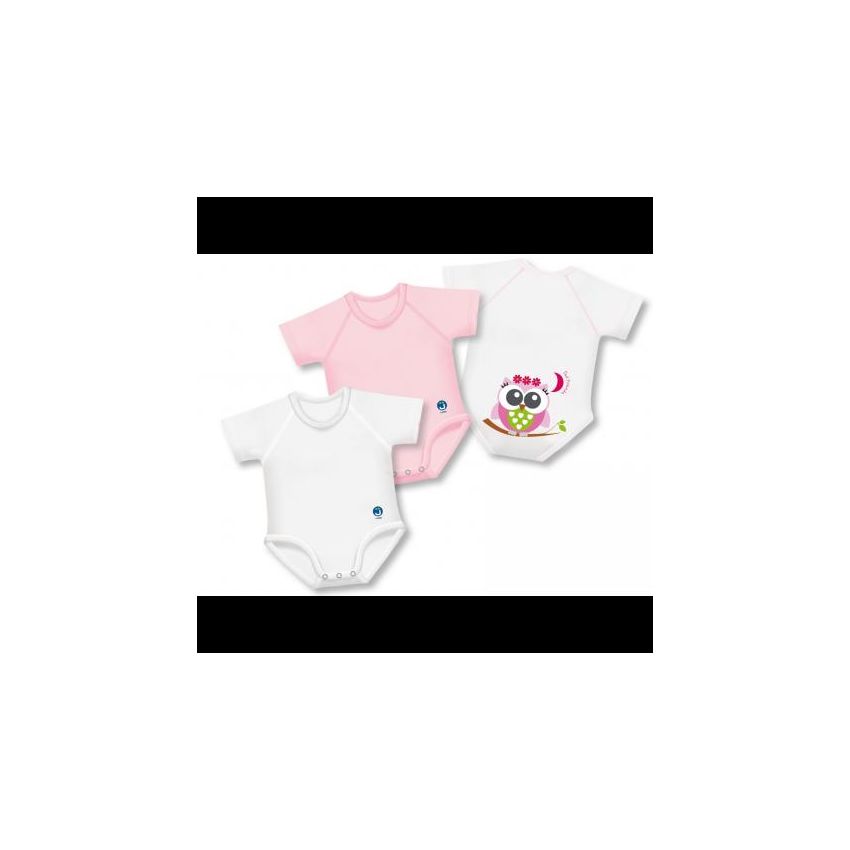 Set di 3 Body in Cotone Biologico per Bambina - J Bimbi