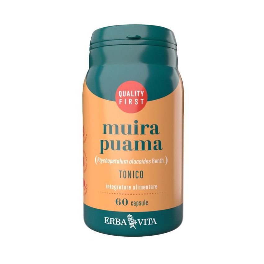 Erba Vita Muira Puama Suplemento Energetico Naturale 60 Capsule