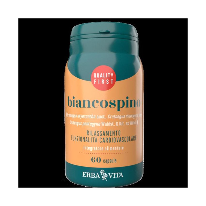 Erba Vita - Capsule di Biancospino, Confezione da 60 Pezzi