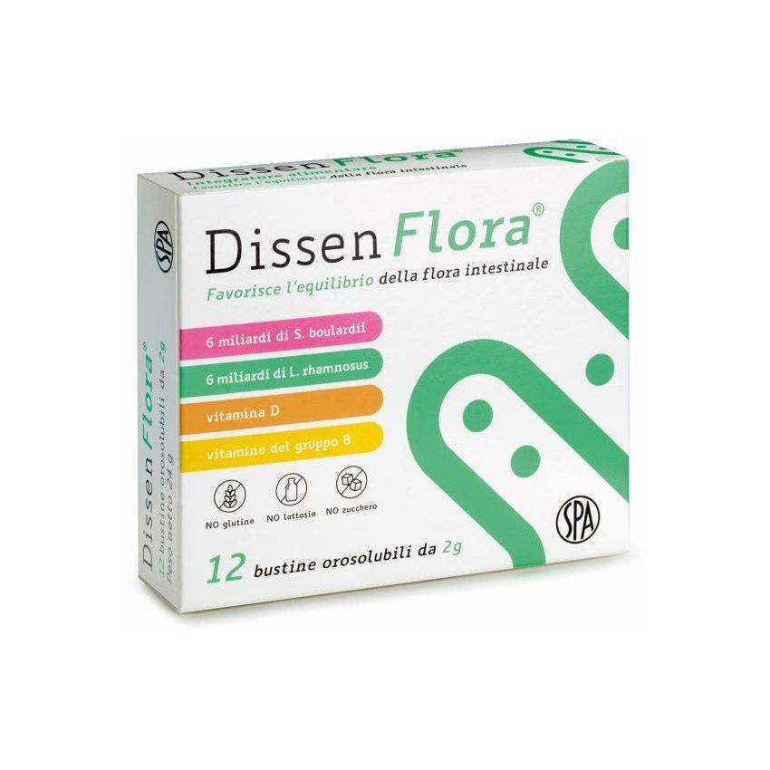 Dissen Flora - Supplemento per la Salute Digestiva - 12 Bustine