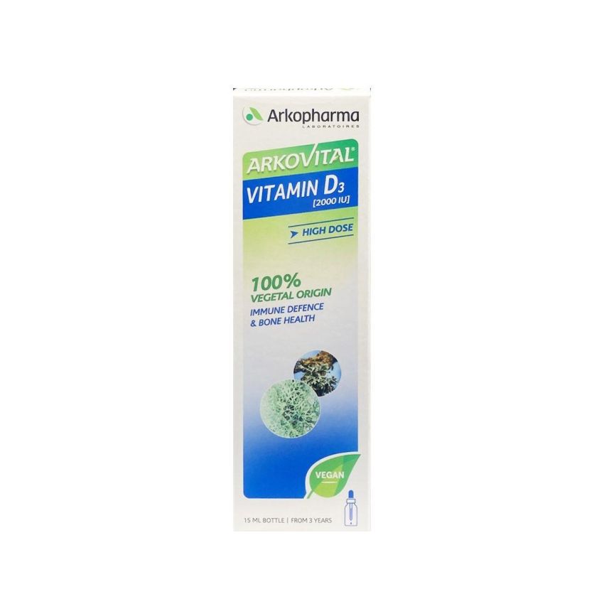 Arkopharma Arkovital Vitamina D3 Alta Potenza 2000UI - Flacone da 15ml