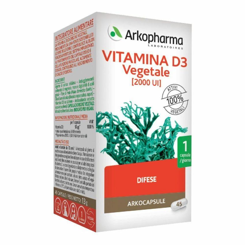 Arkopharma Vegetale Vitamina D3 - 45 Capsule