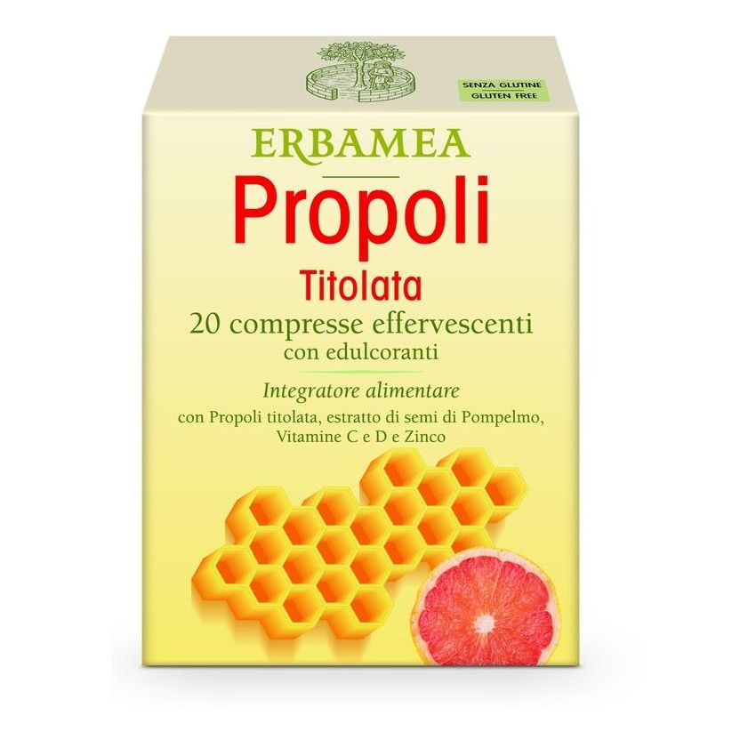 Erbamea Propoli Effervescente Titolata - 20 Compresse Effervescenti